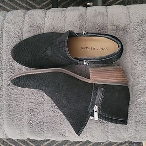 Lucky Black Ankle Booties Sz 10